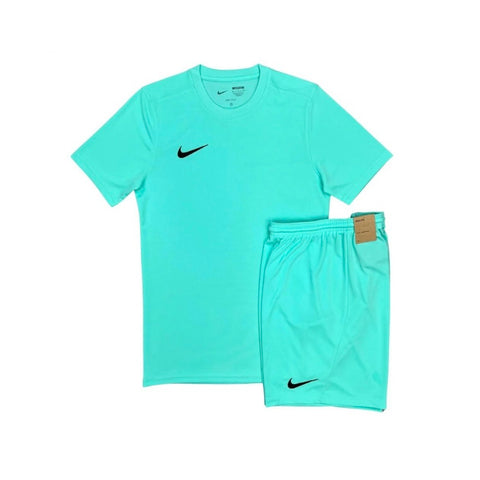 Nike Dri-Fit T-Shirt + Short Set - Turquoise ( Full Set )