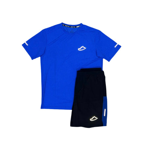 Adapt To Running 2.0 T-Shirt + Short Set - Blue/Black ( Full Set )