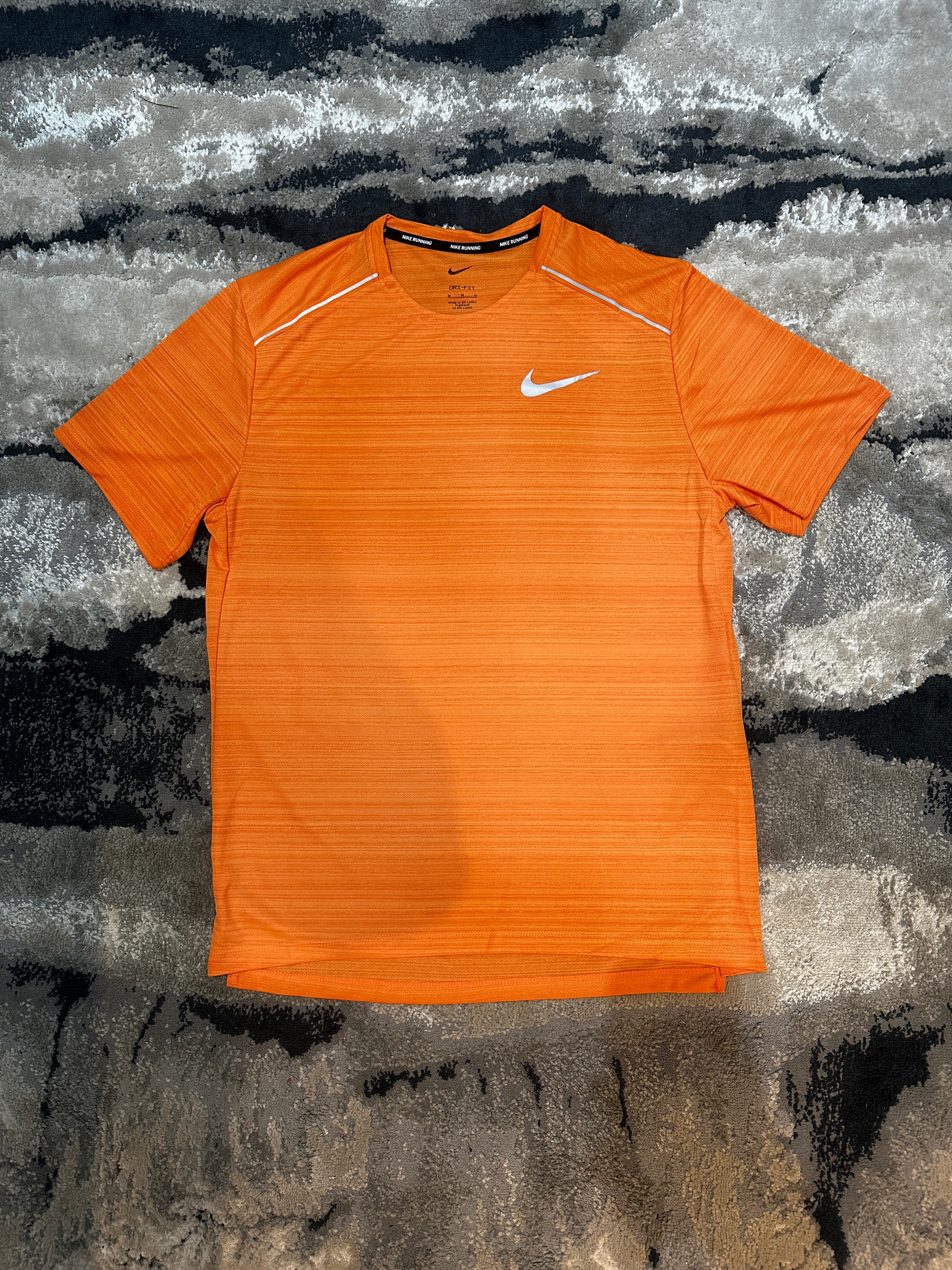 Orange nike outlet miler t shirt