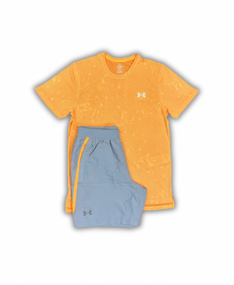 Under Armour Splash T-Shirt &  7” Short Set - Orange Pulse ( Full Set )